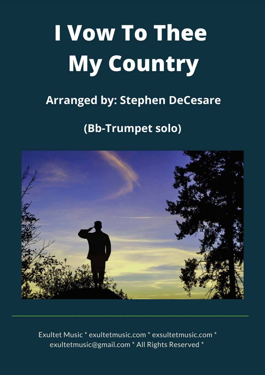 I Vow To Thee My Country (Bb-Trumpet solo and Piano) (arr. Stephen DeCesare)