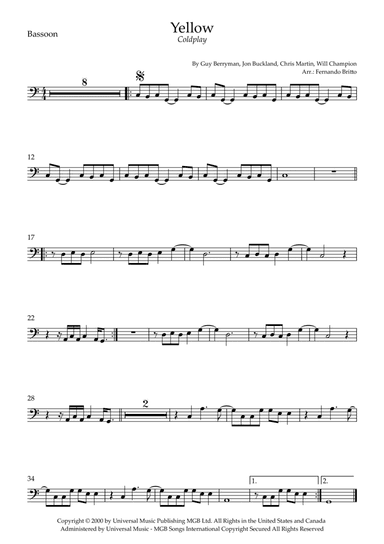 Yellow (arr. Fernando Britto)