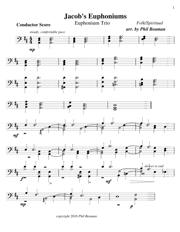 Jacob's Euphoniums - Trio (arr. Phil Beaman)