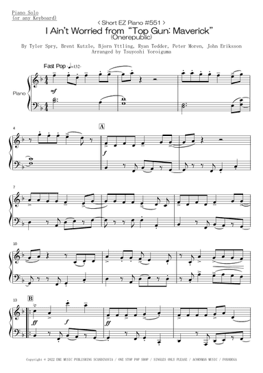 I Ain't Worried (arr. Tsuyoshi Yoroiguma)