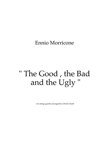 The Good, The Bad And The Ugly (main Title) (arr. Ulrich Charlé)