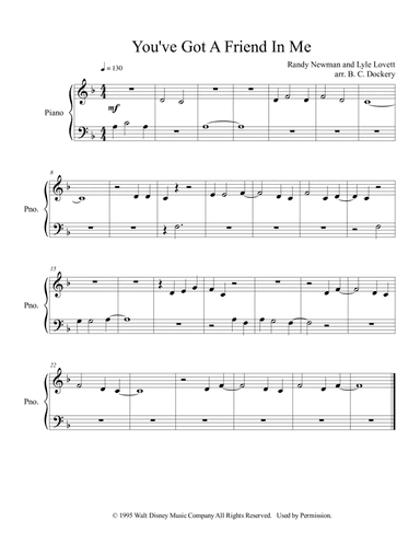 You've Got A Friend In Me (arr. B. C. Dockery)