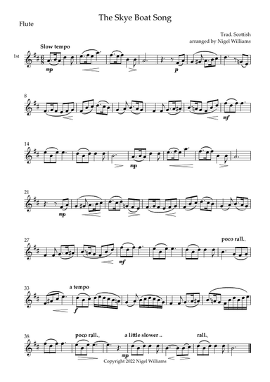 The Skye Boat Song (arr. Nigel Williams)