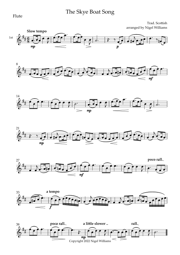 The Skye Boat Song (arr. Nigel Williams)