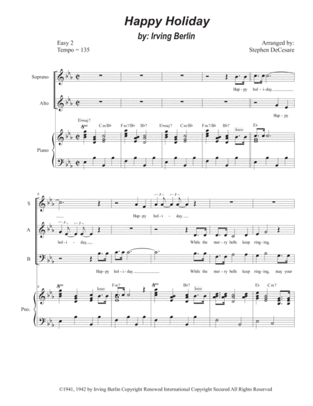 Happy Holiday (arr. Stephen DeCesare)