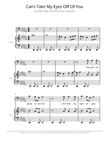 Can't Take My Eyes Off Of You (arr. Ygor Nunes)