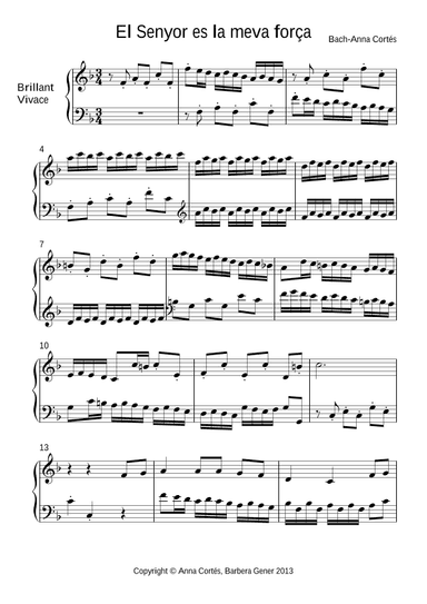 El Senyor és la meva força (arr. Anna Coprtés)