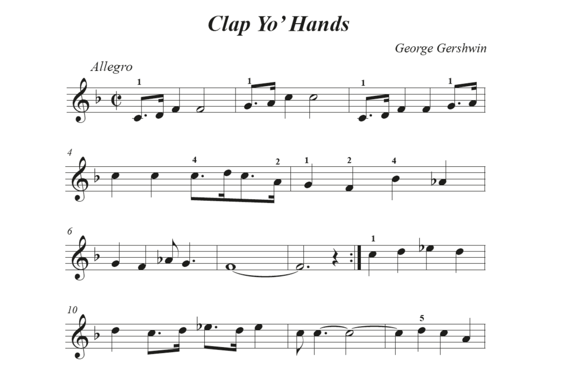Clap Yo' Hands - Treble Clef (arr. Avgusta Udartseva)