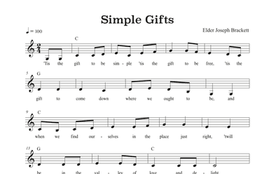 Simple Gifts (arr. Riverside Guitar School)