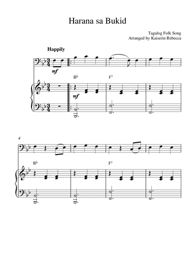 Harana sa Bukid (for bassoon solo and piano accompaniment) (arr. Kaiserin Rebecca)