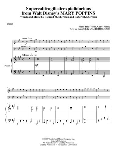 Supercalifragilisticexpialidocious from Walt Disney's MARY POPPINS (arr. Doug Clyde)
