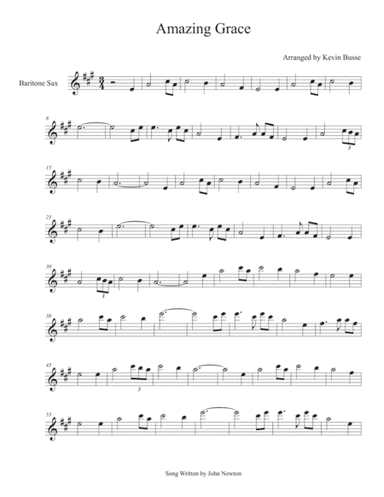 Amazing Grace - Bari Sax (arr. Kevin Busse)