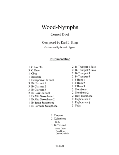 Wood-Nymphs Cornet Duet (arr. Diana L. Appler)