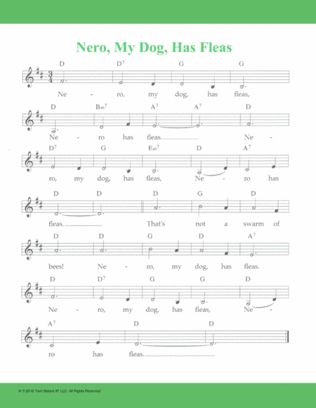Nero, My Dog, Has Fleas (arr. Hal Wright)