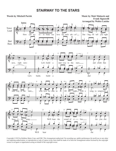 Stairway To The Stars (arr. Walter Latzko)