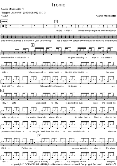 Ironic (arr. COPYDRUM)