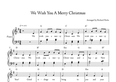 We Wish You a Merry Christmas (arr. Richard Nicks)