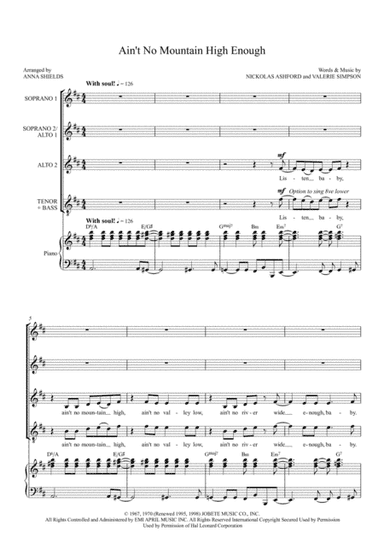 Ain't No Mountain High Enough (arr. Anna Shields)
