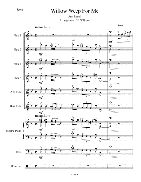 Willow Weep For Me (arr. DB Williams)
