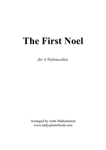The First Noel - Cello Quartet (arr. Antti Hakkarainen)