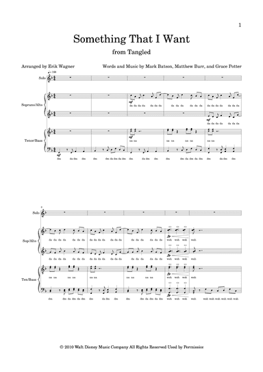 Something That I Want (arr. Erik Wagner)