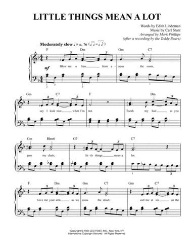 Little Things Mean A Lot (arr. Mark Phillips)