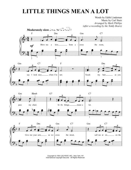 Little Things Mean A Lot (arr. Mark Phillips)