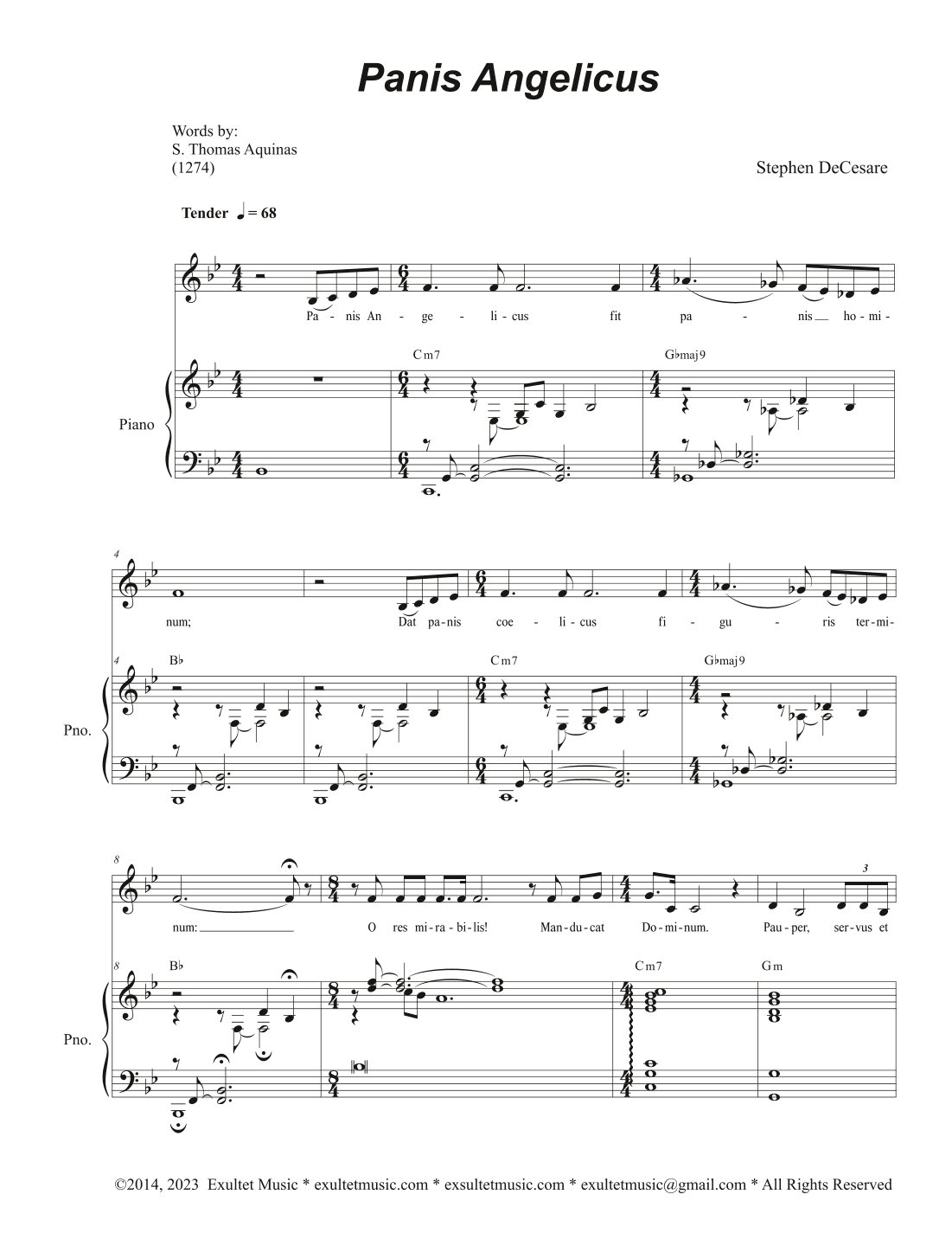 Panis Angelicus (Unison choir)