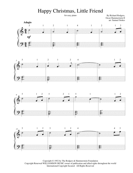Happy Christmas, Little Friend (arr. Samuel Stokes)