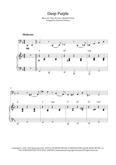 Deep Purple (arr. Kaiserin Rebecca)