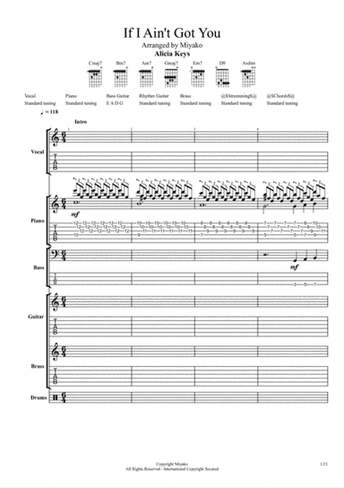 If I Ain't Got You (arr. Miyako)