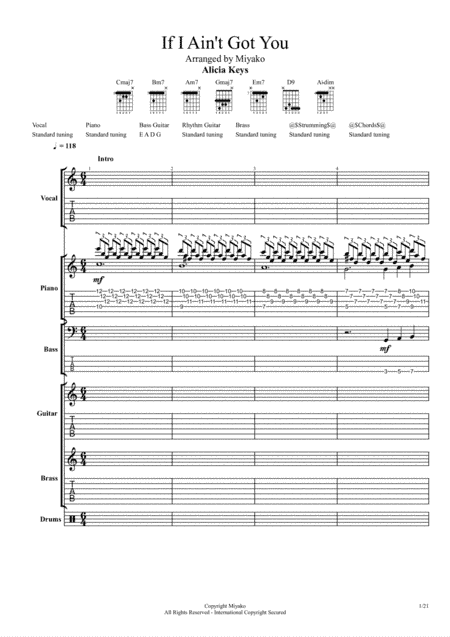 If I Ain't Got You (arr. Miyako)
