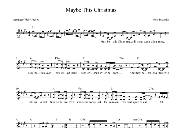 Maybe This Christmas (arr. Vicky Jacobs)