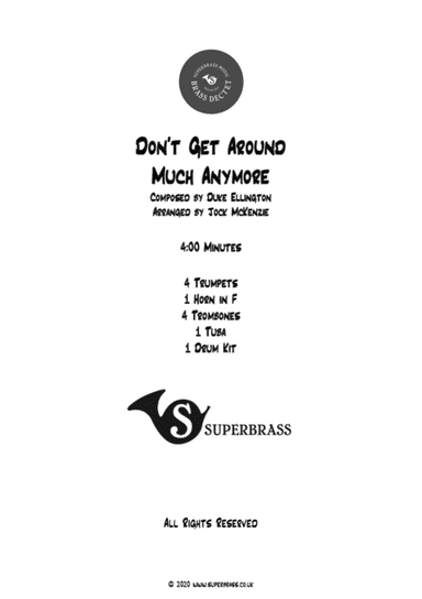 Don't Get Around Much Anymore (arr. Jock McKenzie)