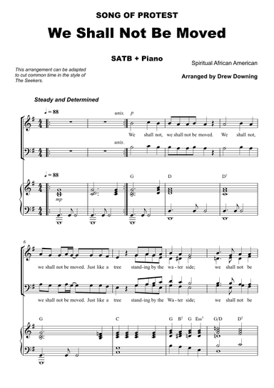 We Shall Not Be Moved (arr. Drew Downing)