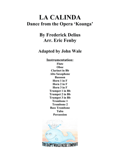 La Calinda, Dance from the Opera 'Koanga'. (arr. Eric Fenby. This version John Wale.)