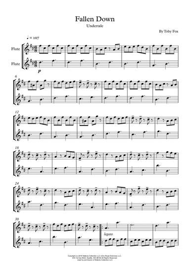 Fallen Down (from Undertale) (arr. Rebeca Goncalves)