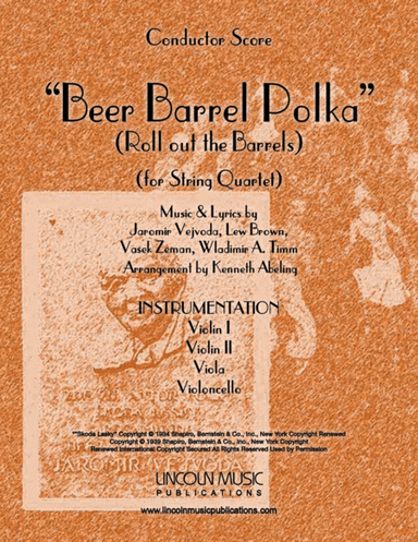 Beer Barrel Polka (roll Out The Barrel) (arr. Kenneth Abeling)