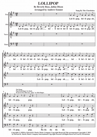 Lollipop (arr. Andrew Emmet)