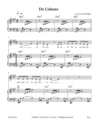De Colores (arr. Hal Wright)