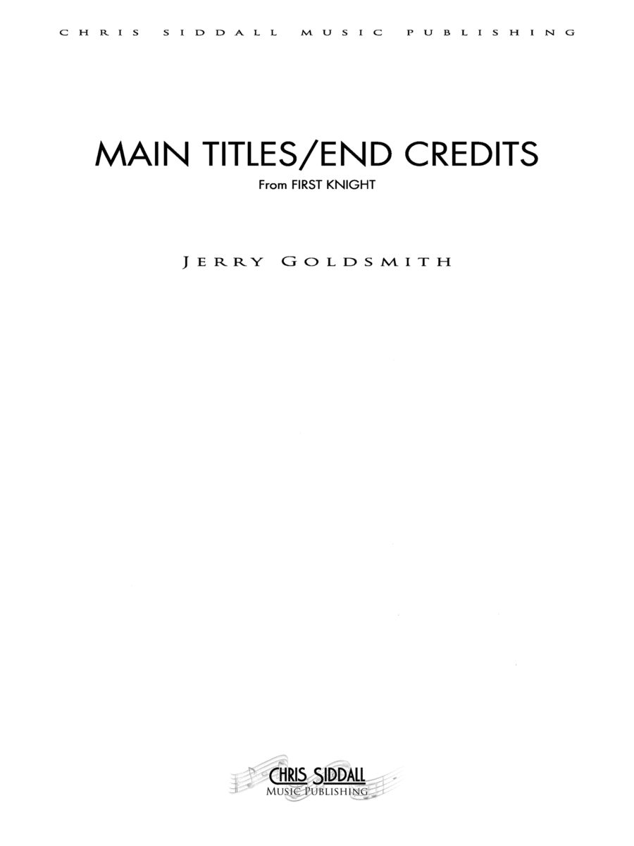 First Knight - Score Only (arr. Chris Siddall Music Publishing)