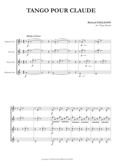 Tango Pour Claude (arr. Diego Marani)