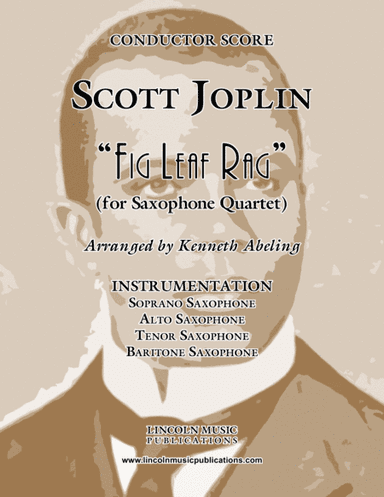 Joplin - "Fig Leaf Rag" (for Saxophone Quartet SATB) (arr. Kenneth Abeling)