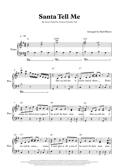 Santa Tell Me (arr. Mark Waters)