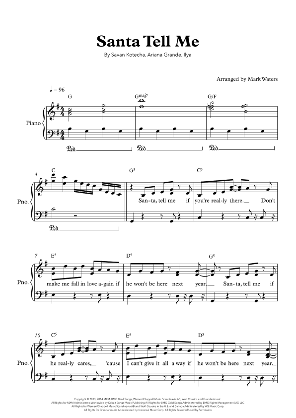 Santa Tell Me (arr. Mark Waters)