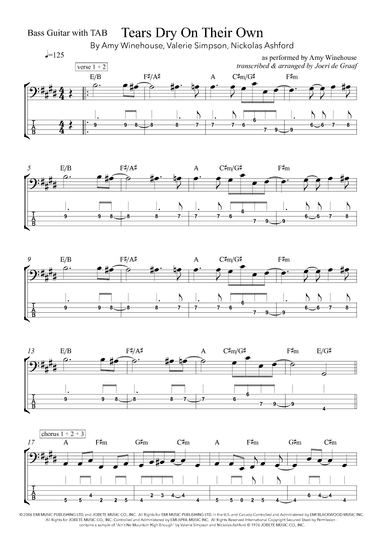 Tears Dry On Their Own (arr. Joeri de Graaf)