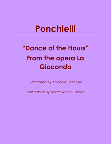 Dance of the Hours (arr. Adam Walter Carlsen)