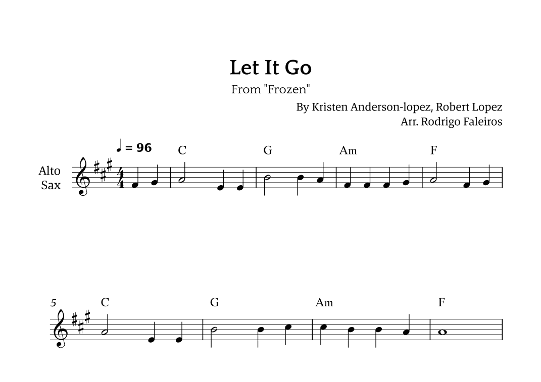 Let It Go (arr. Rodrigo Faleiros)