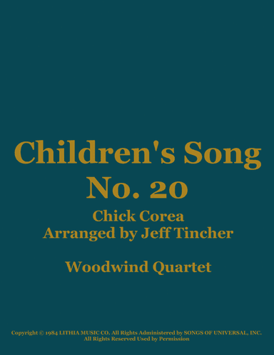 Children's Song No. 20 (arr. Jeff Tincher)
