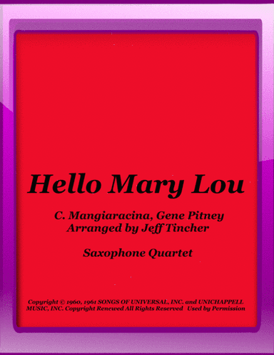 Hello Mary Lou (arr. Jeff Tincher)